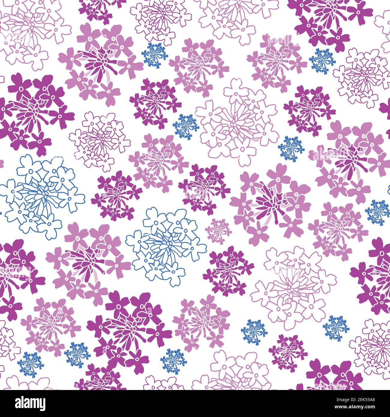 Seamless pattern with silene silhouettes on transpatent background Stock Vector