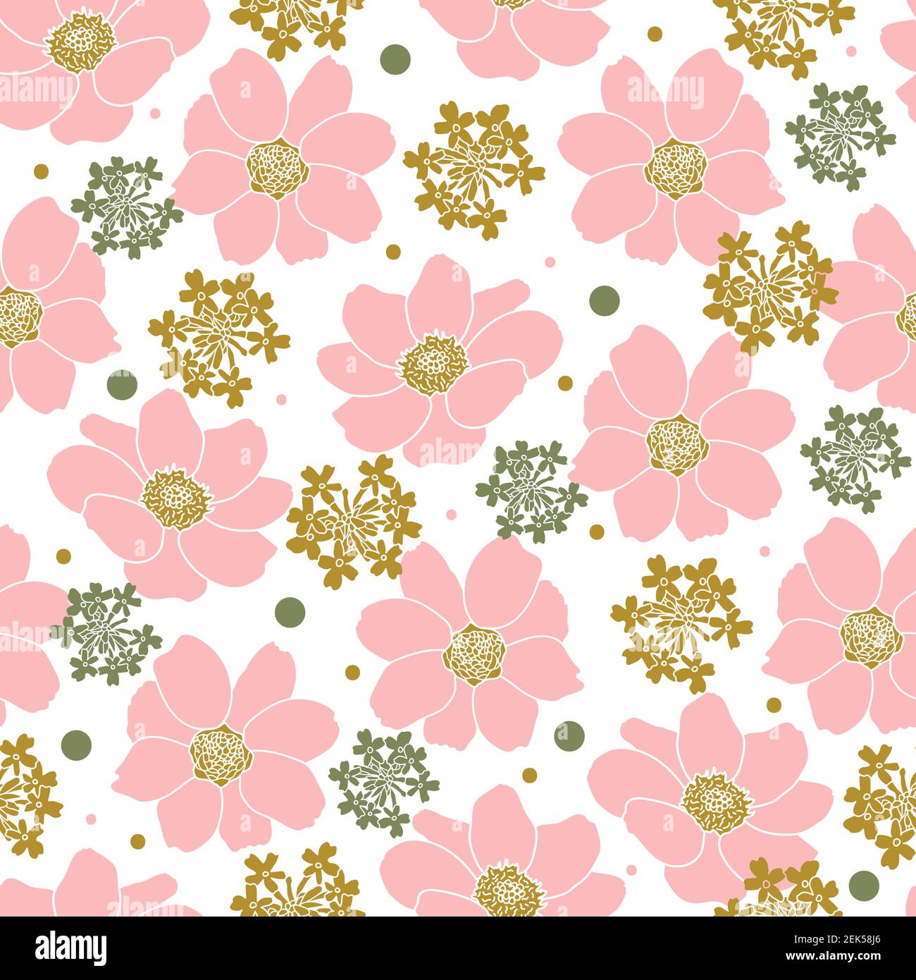 Elegant Flowers Pattern Design On Transparent Background Stock Vector Image Art Alamy