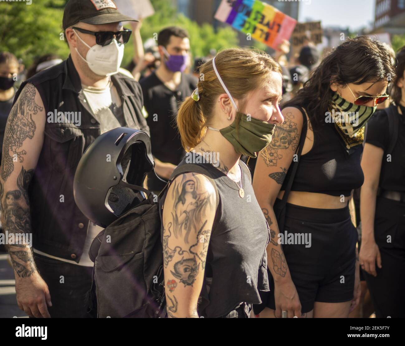 Blm Rally Black Lives Matter demonstrators rally, prior to marching, in ...