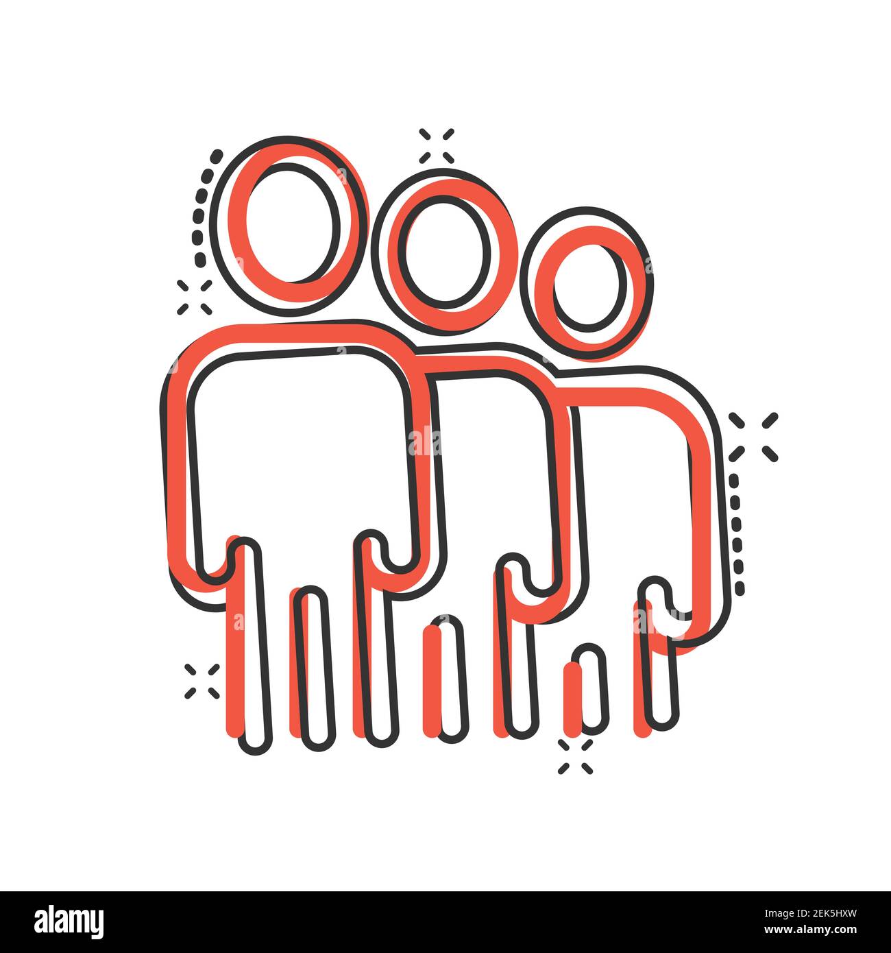 People communication icon in comic style. People cartoon vector ...