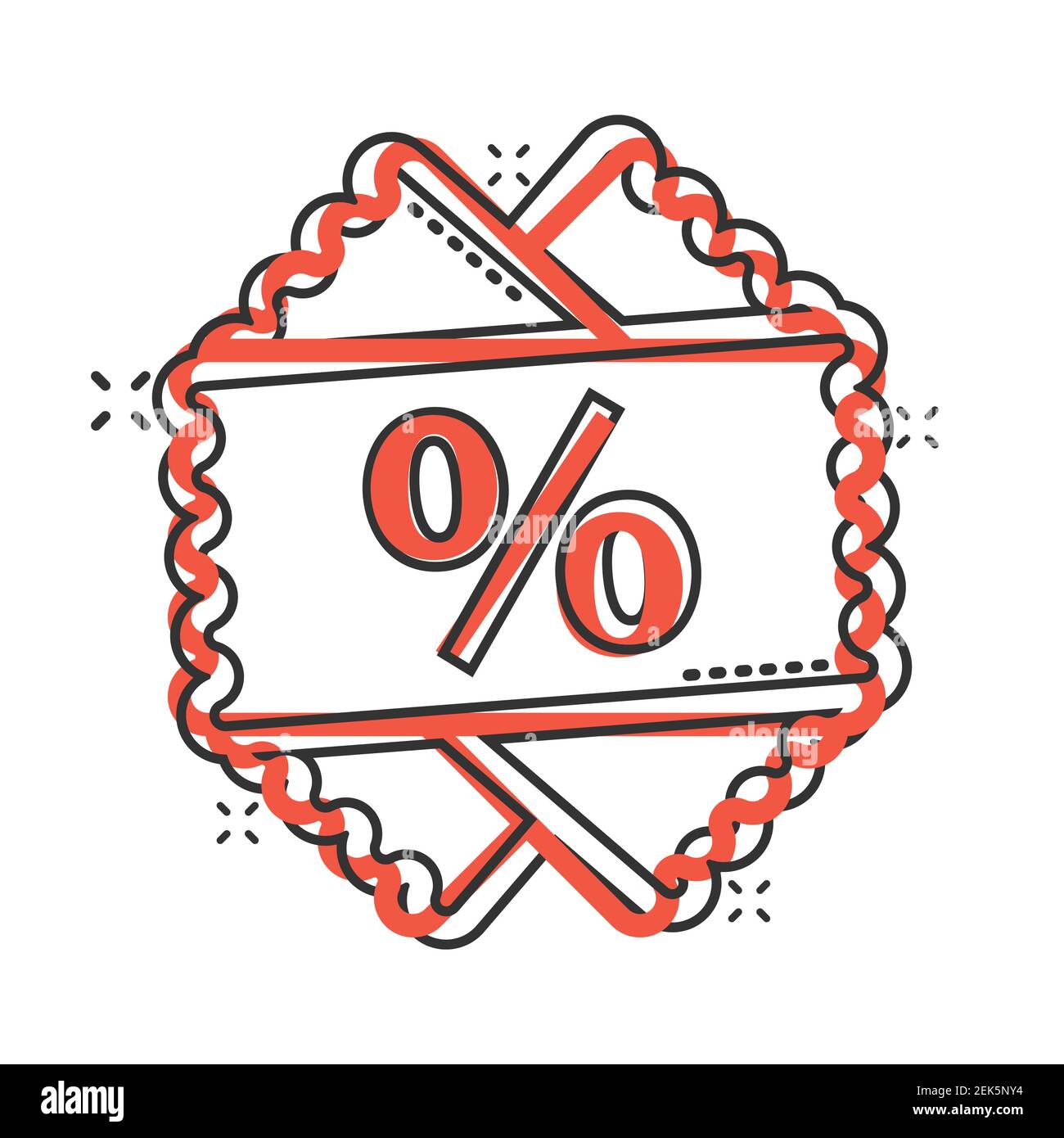 Price coupon icon in comic style. Discount tag cartoon sign vector ...