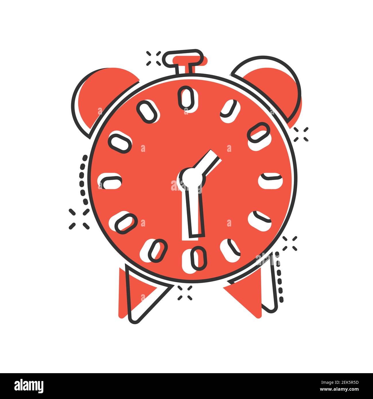 Clock icon in comic style. Watch cartoon vector illustration on white ...