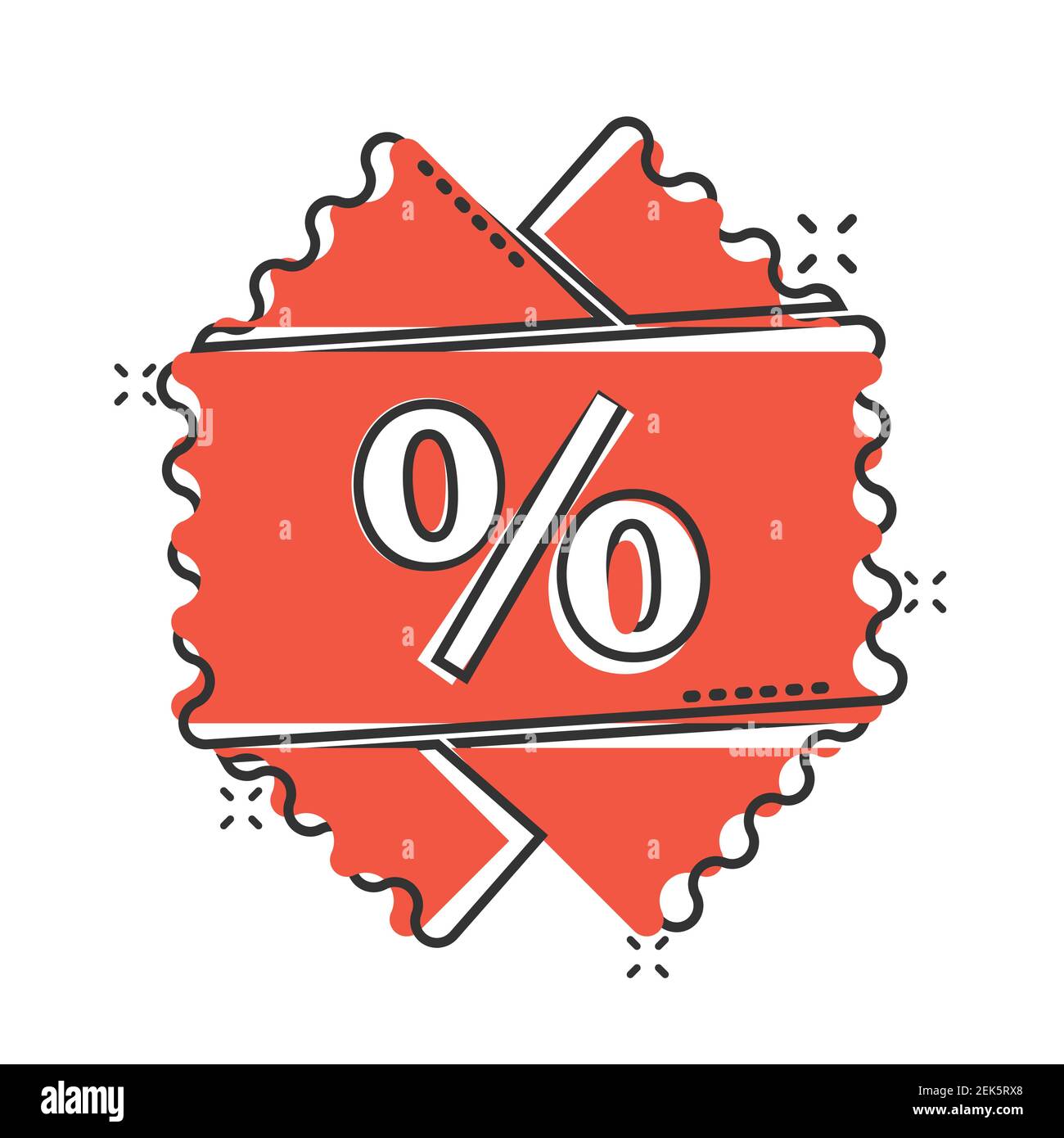 Price coupon icon in comic style. Discount tag cartoon sign vector