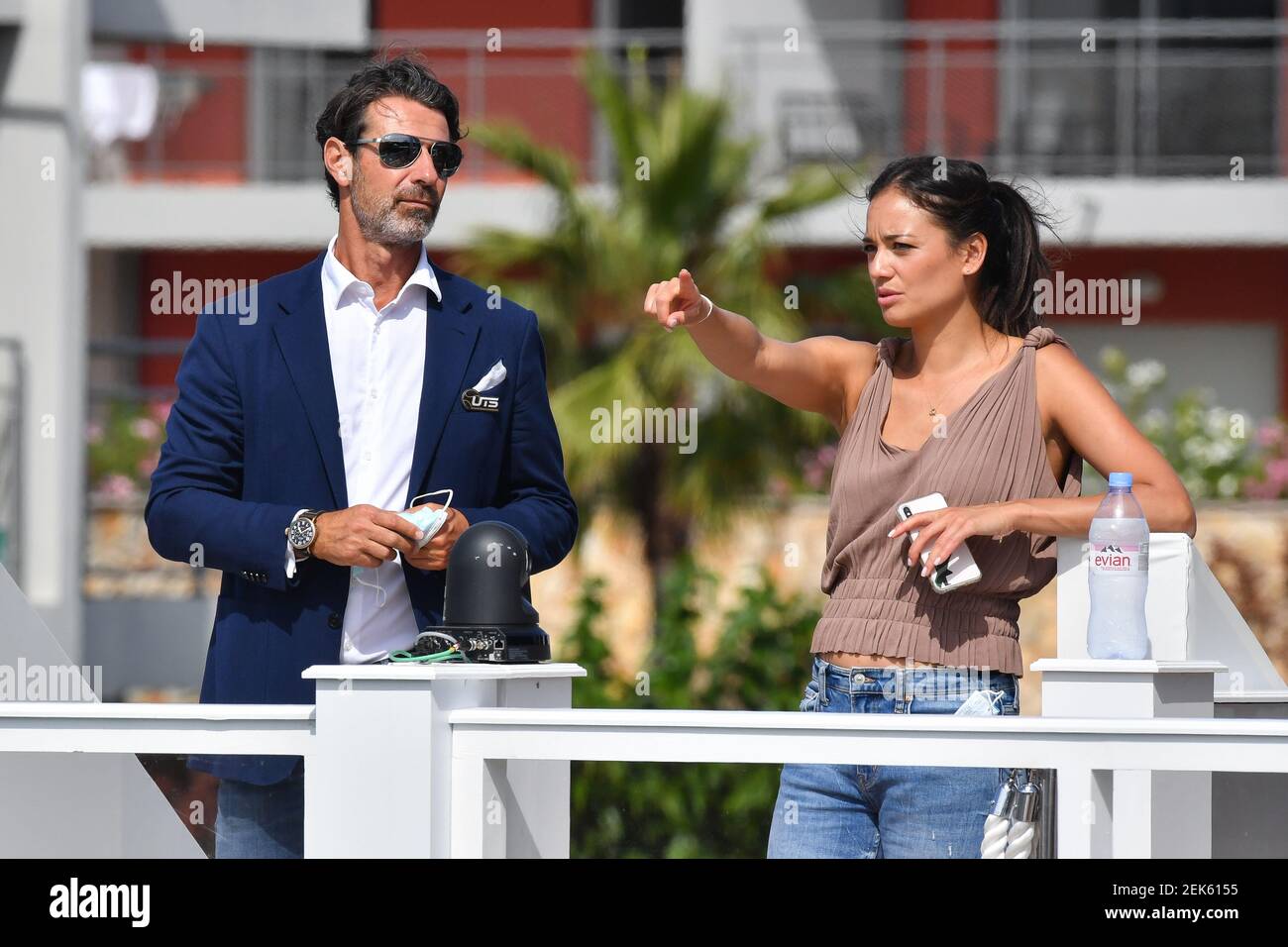 Patrick Mouratoglou and Alize Lim attends the Alexei Popyrin vs Elliot  Benchetrit at the Patrick Mouratoglou Academy, this Sunday, on June 14,  2020 his big idea: the Ultimate tennis showdown (UTS). A