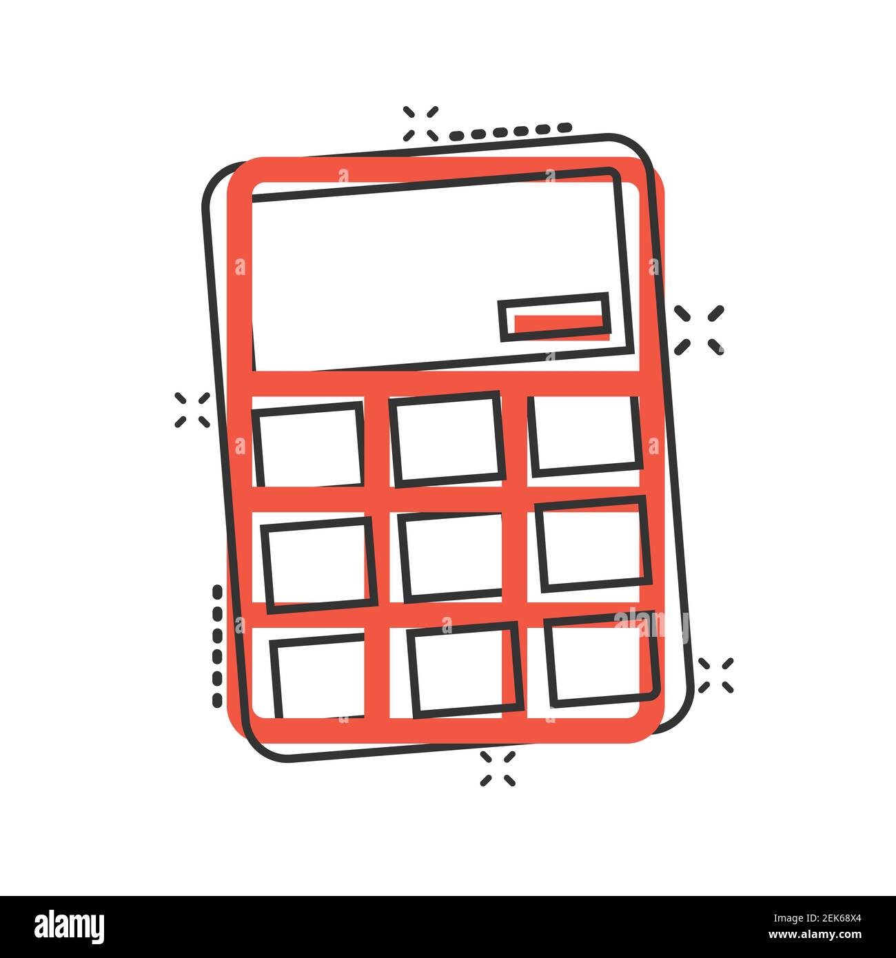 Calculator icon in comic style. Calculate cartoon vector illustration on  white isolated background. Calculation splash effect business concept Stock  Vector Image & Art - Alamy