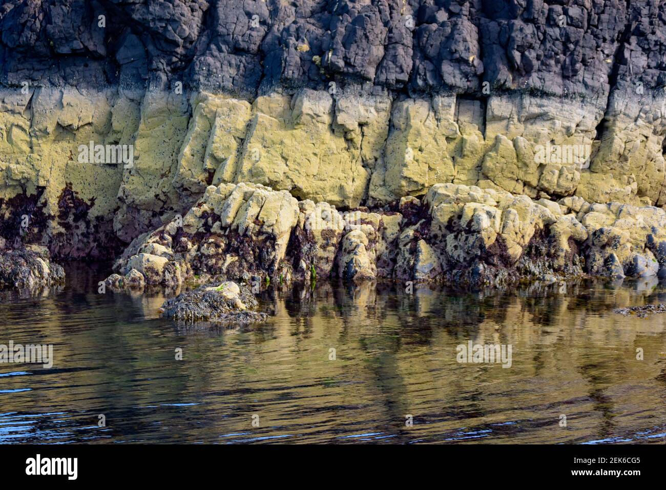 Sedimentary Layers Jurassic Coast Skye Stock Photo