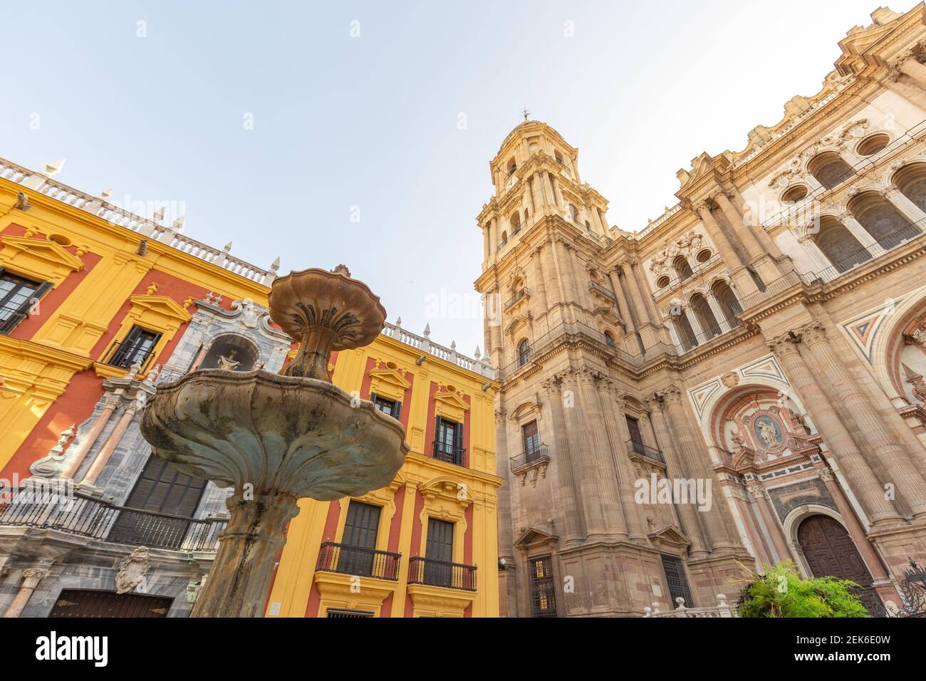 Plaza del Obispo in Malaga, Spain Stock Photo