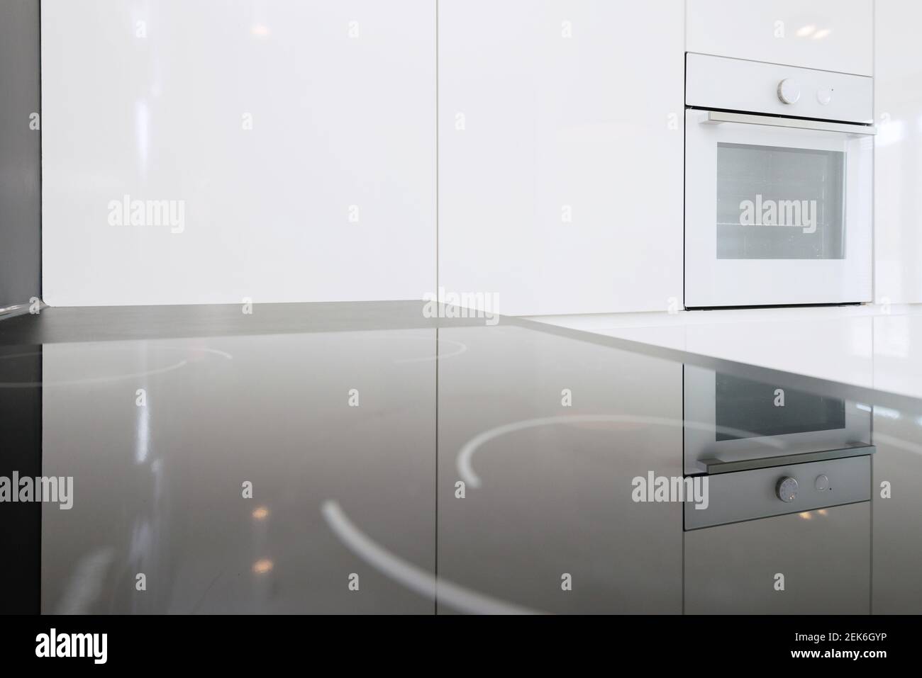 modern kitchen interior with appliances Stock Photo - Alamy