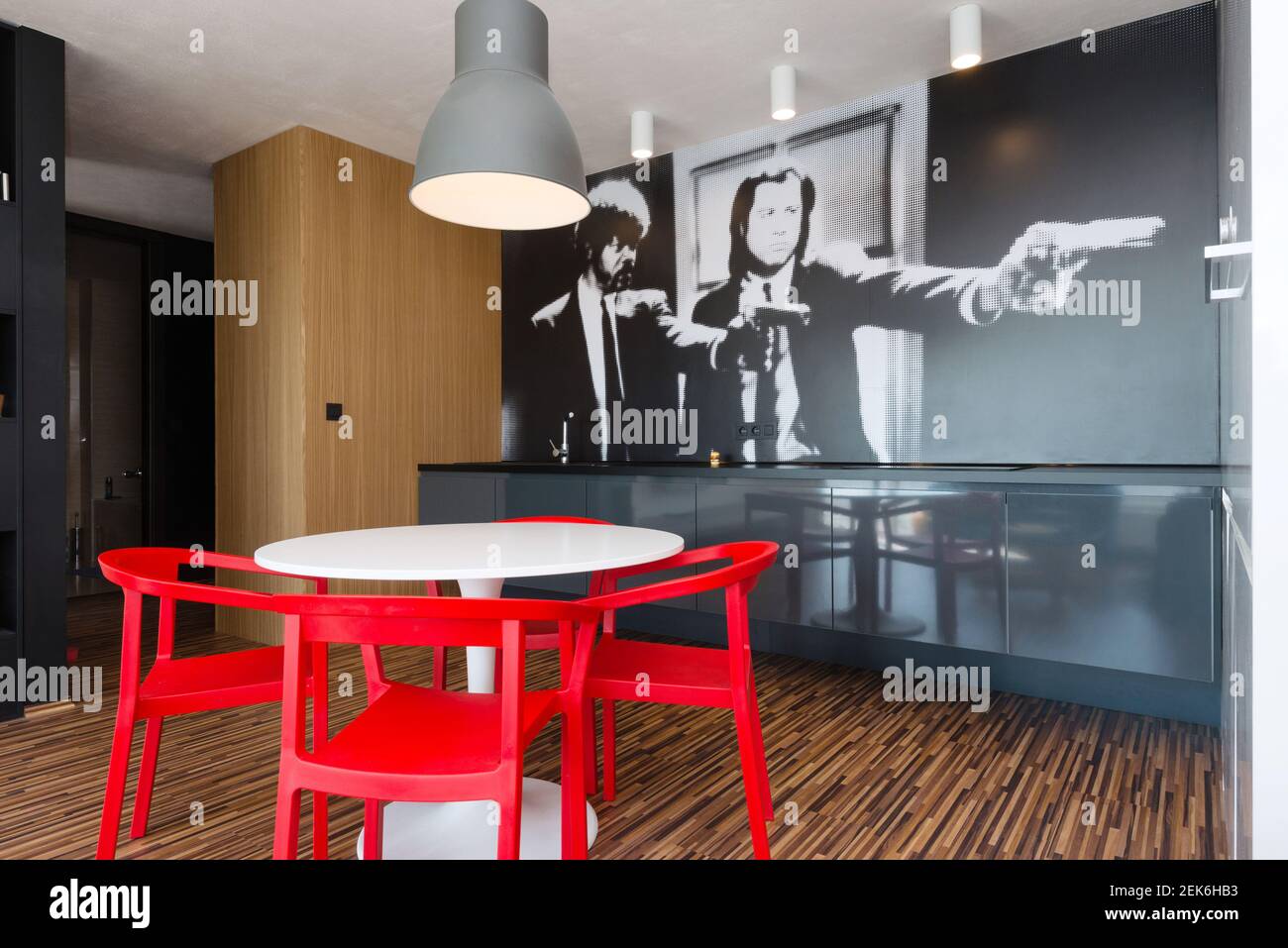 modern kitchen interior with appliances Stock Photo - Alamy