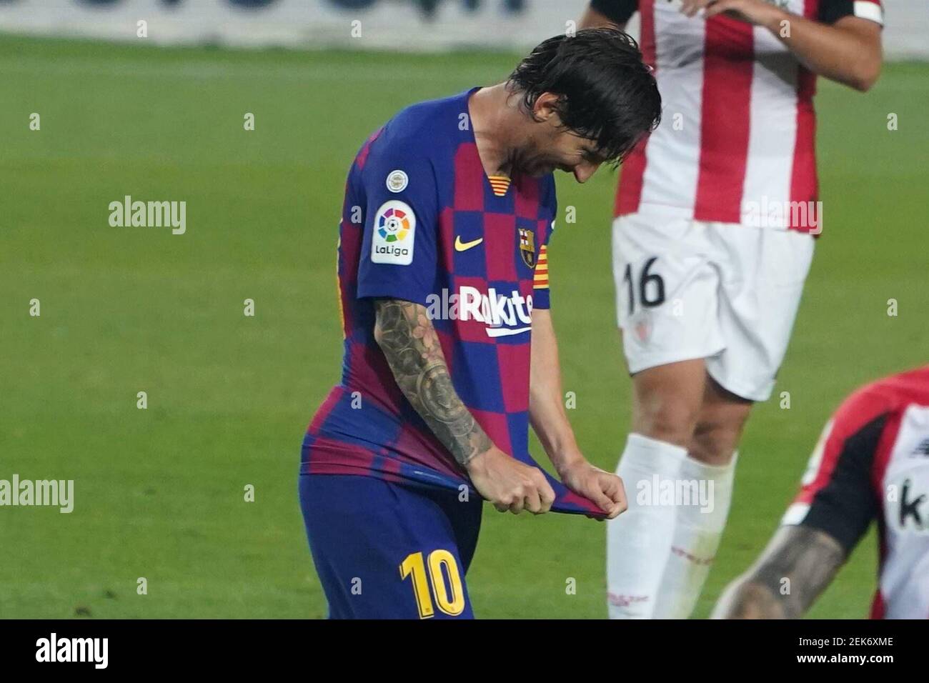 Spanish La Liga soccer match FC Barcelona vs Athletic Bilbao at Camp