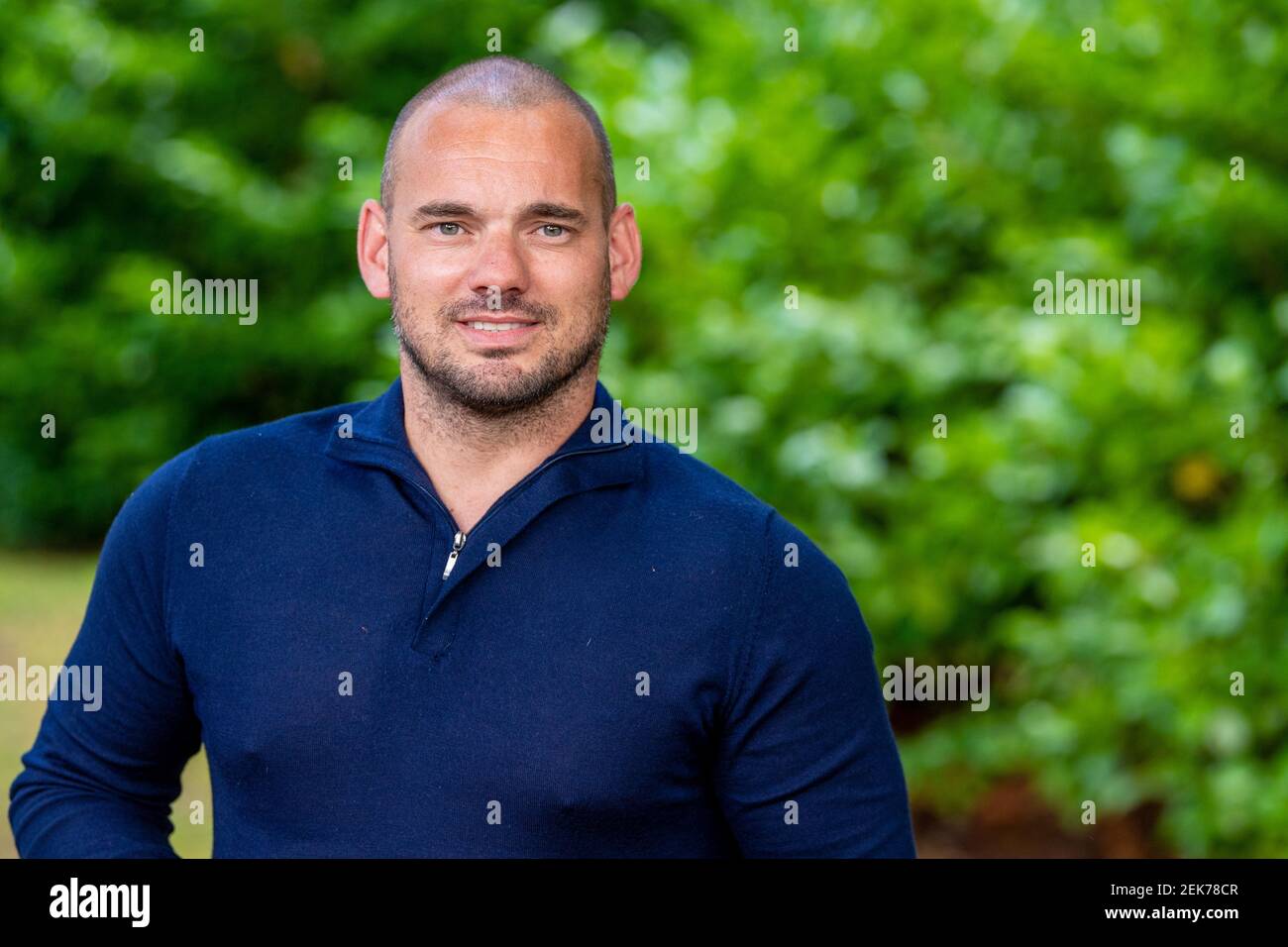 Former Dutch soccer player Wesley Sneijder during the presentation of ...