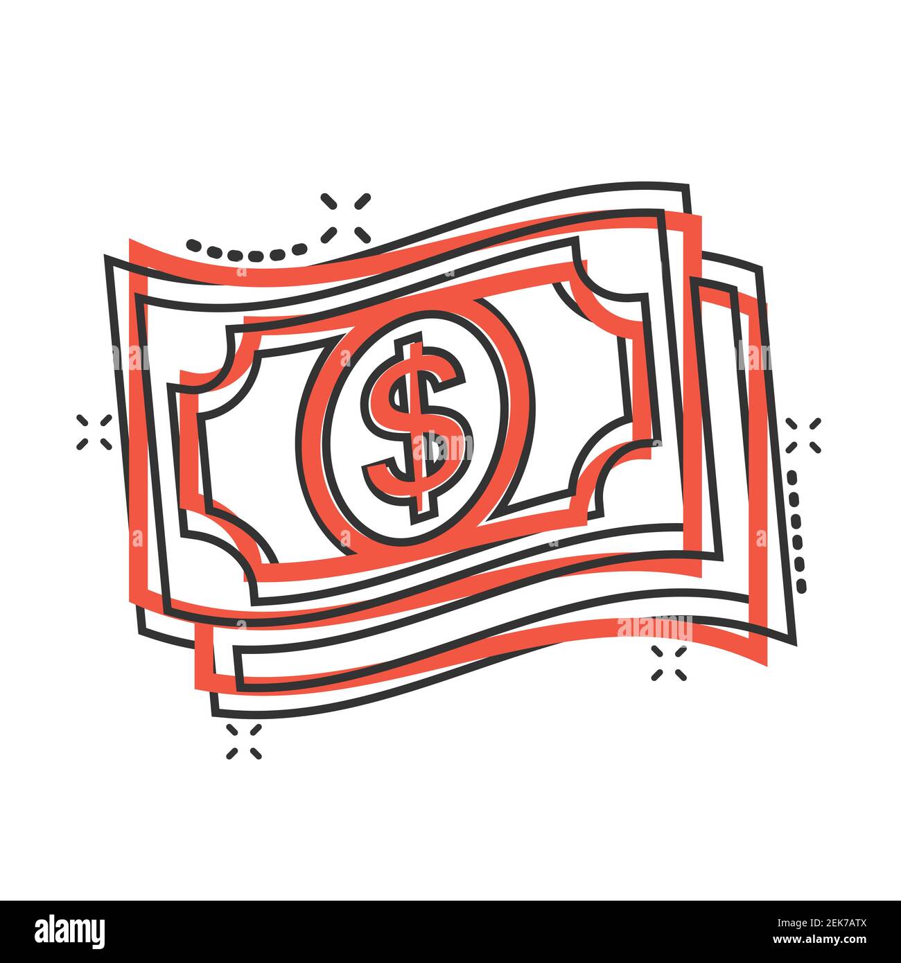 Money dollar icon in comic style. Exchange cash cartoon vector ...