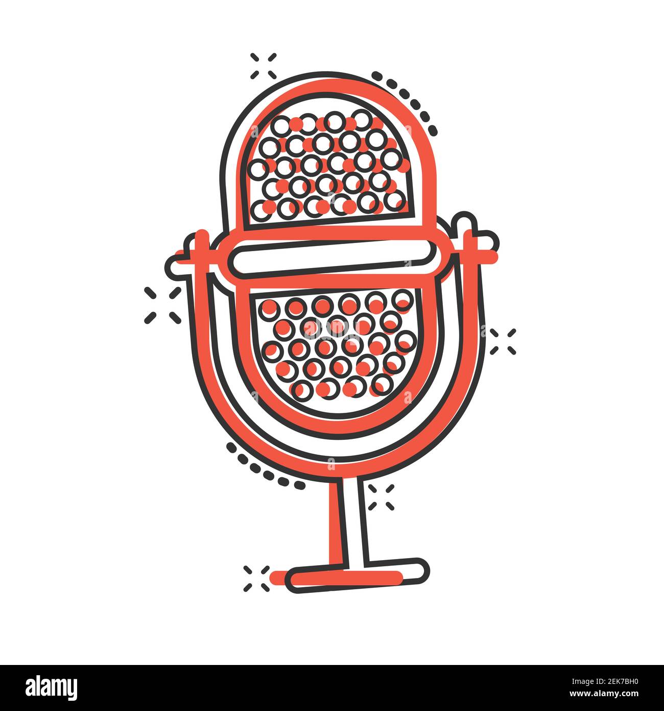 Microphone icon in comic style. Studio mike cartoon vector illustration on  white isolated background. Audio record splash effect business concept  Stock Vector Image & Art - Alamy