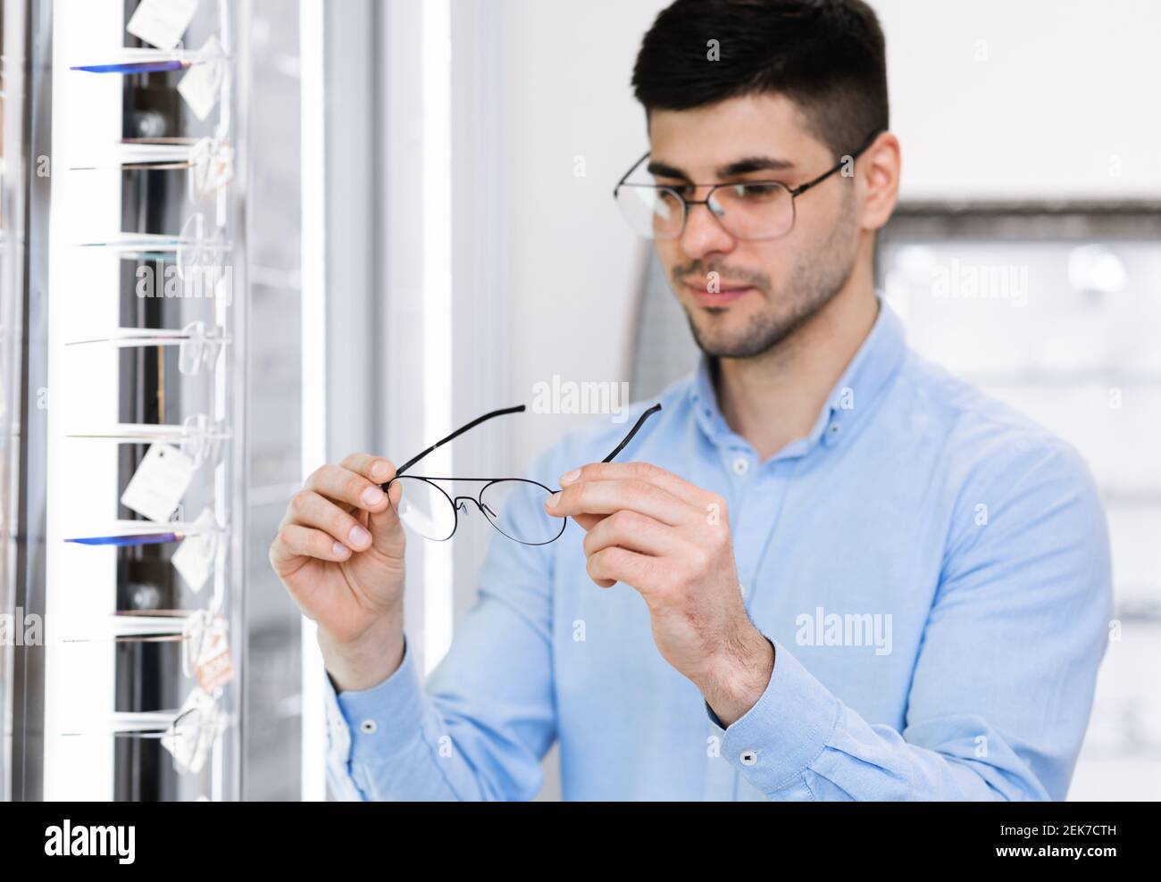 Choosing eyewear hi-res stock photography and images - Alamy