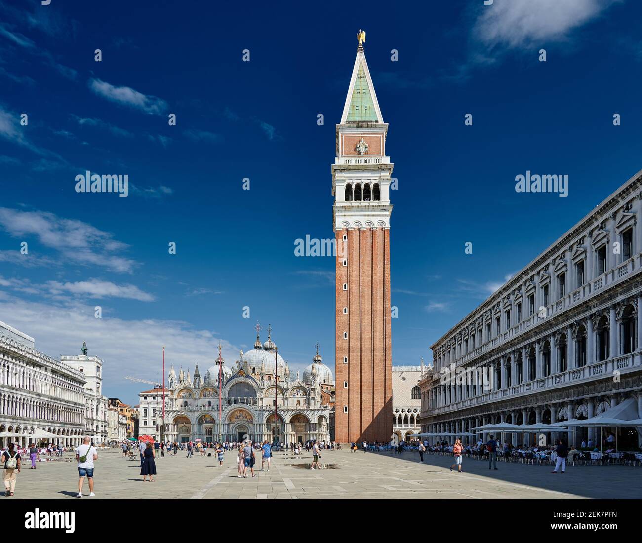 Piazza San Marco or St Mark's Square with St Mark's Basilica or