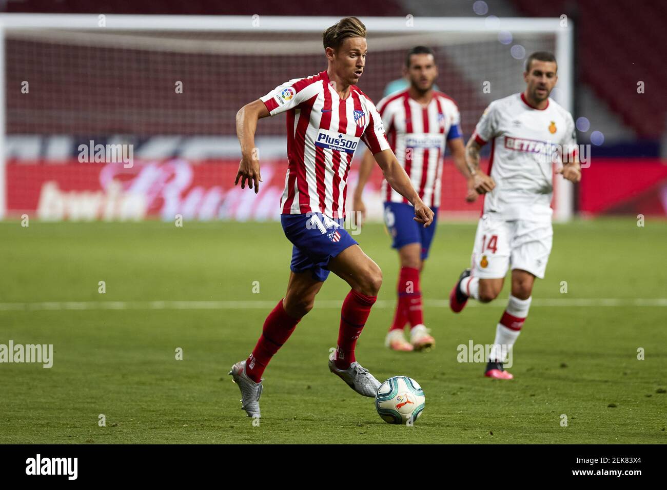 Marcos Llorente of Atletico de Madrid celebrates a goal with teammates  during the Spanish championship La Liga football match between Atletico de  Ma C Stock Photo - Alamy