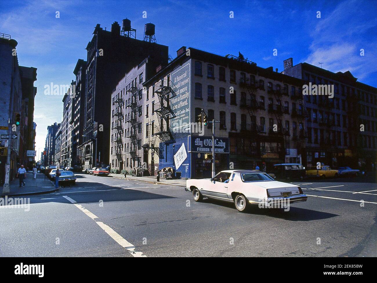 New York Street  USA1978 Stock Photo