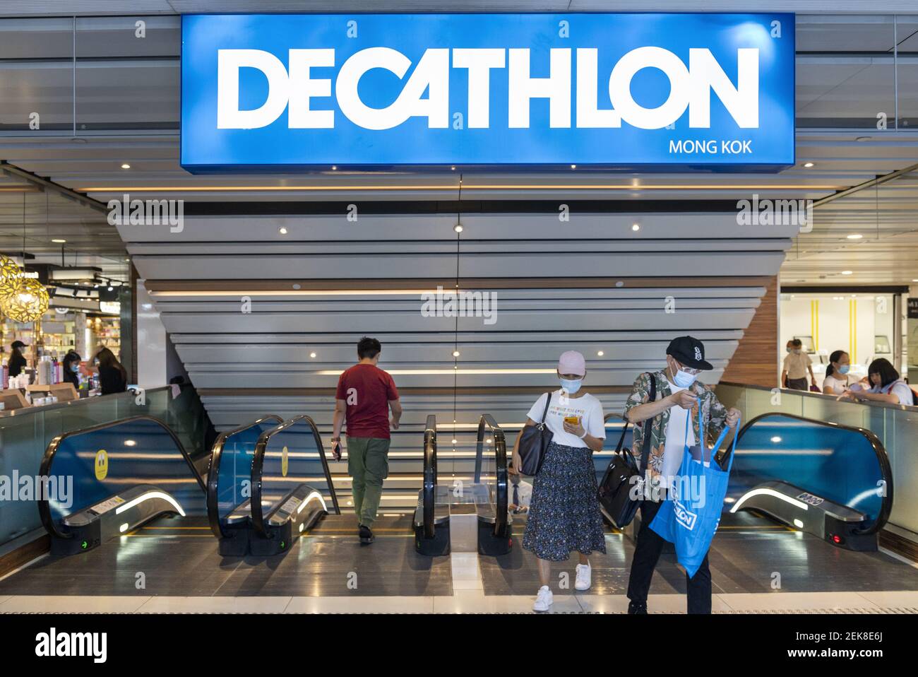 People at the French sporting goods Decathlon store in Hong Kong. (Photo by  Budrul Chukrut / SOPA Images/Sipa USA Stock Photo - Alamy