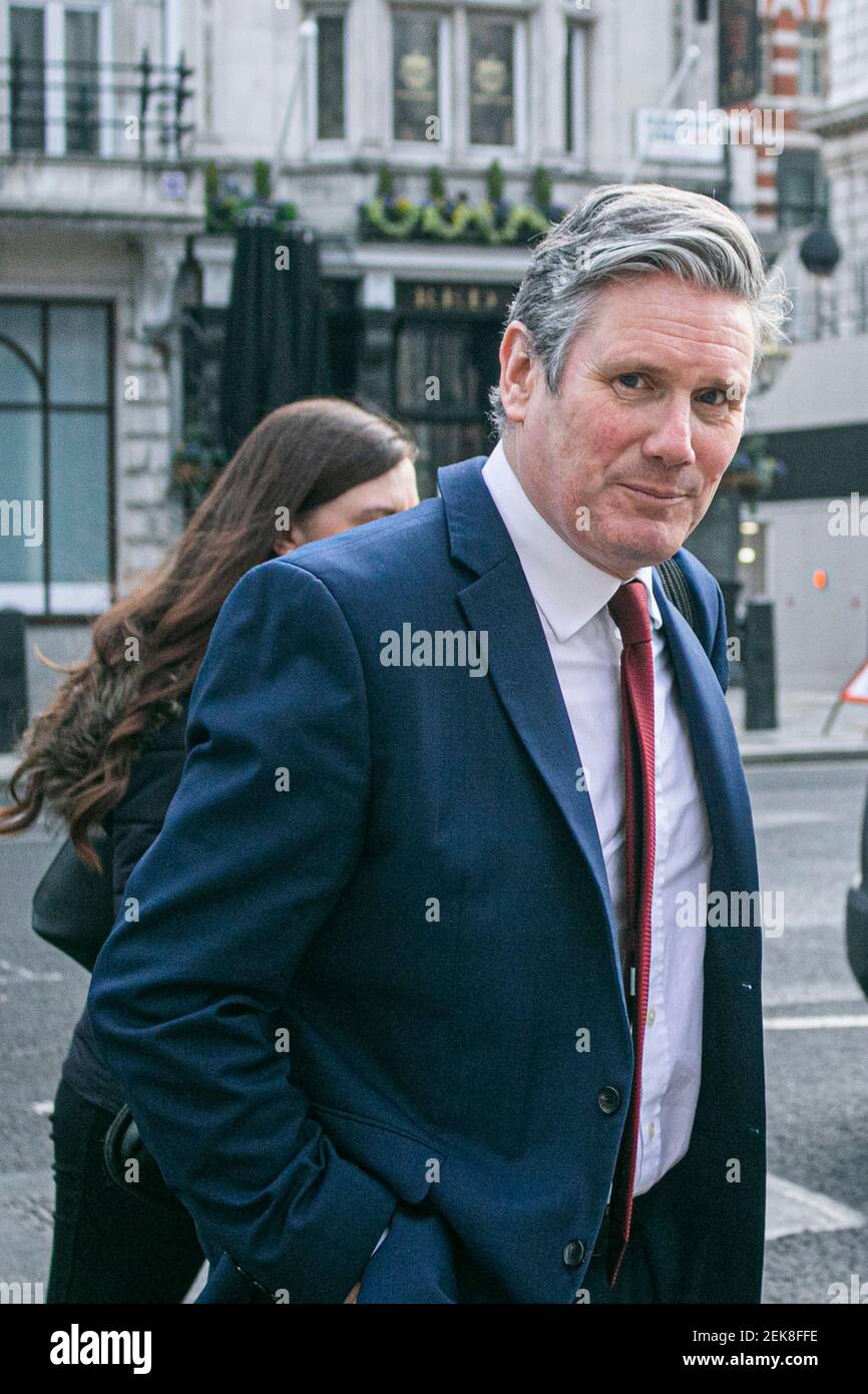 WESTMINSTER LONDON, UK 23 February 2021. Keir Starmer, Labour leader of the opposition seen in Whitehall. Credit amer ghazzal/Alamy Live News Stock Photo
