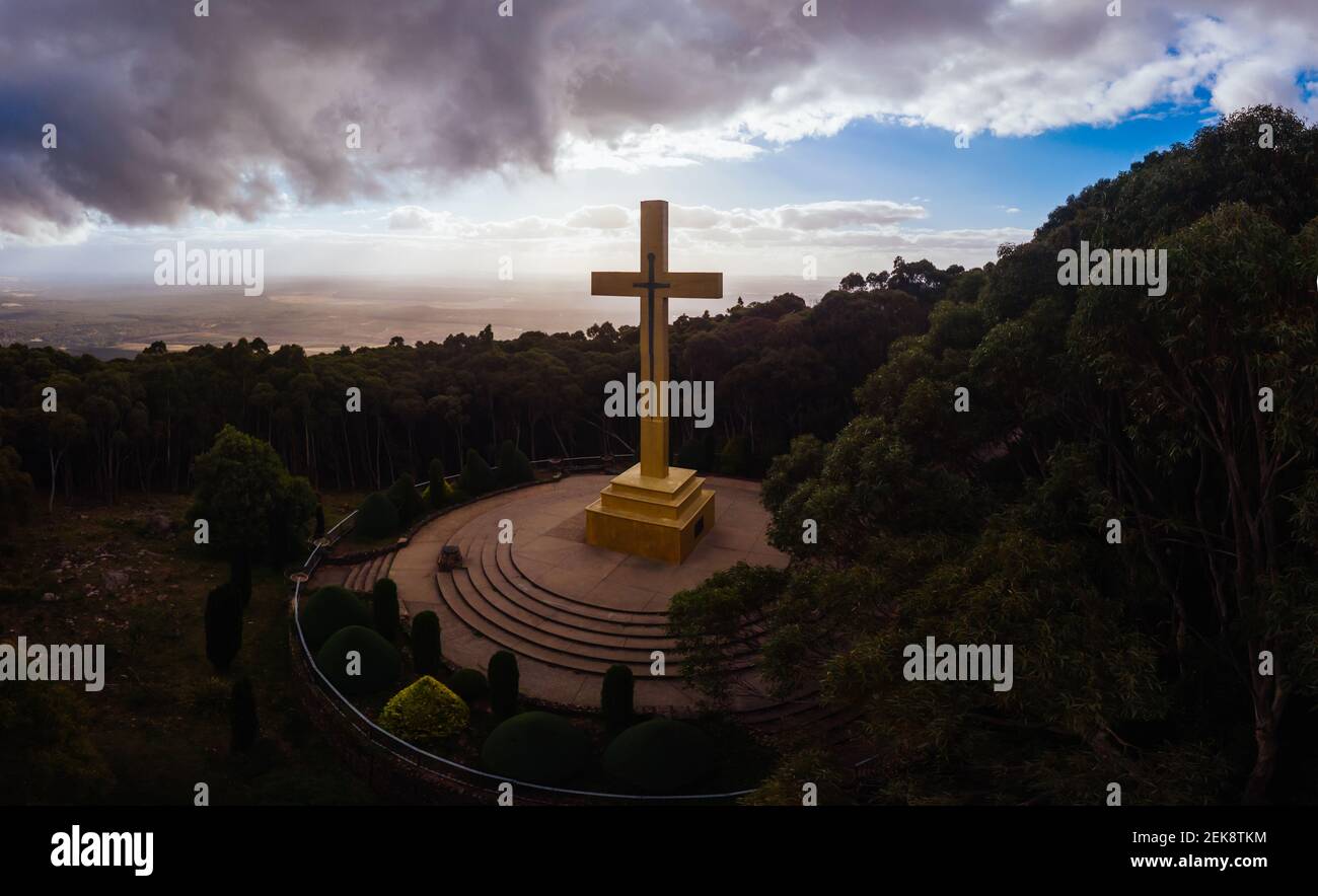 Mount Macedon Memorial Cross in Australia Stock Photo