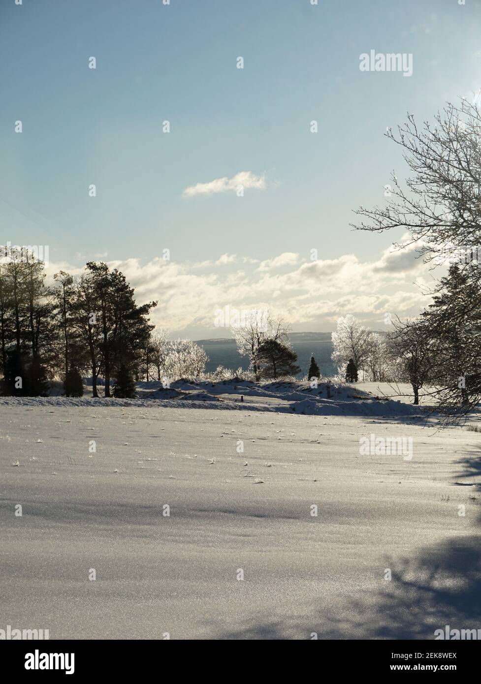 Winter landscape, St Andrews, Canada Stock Photo