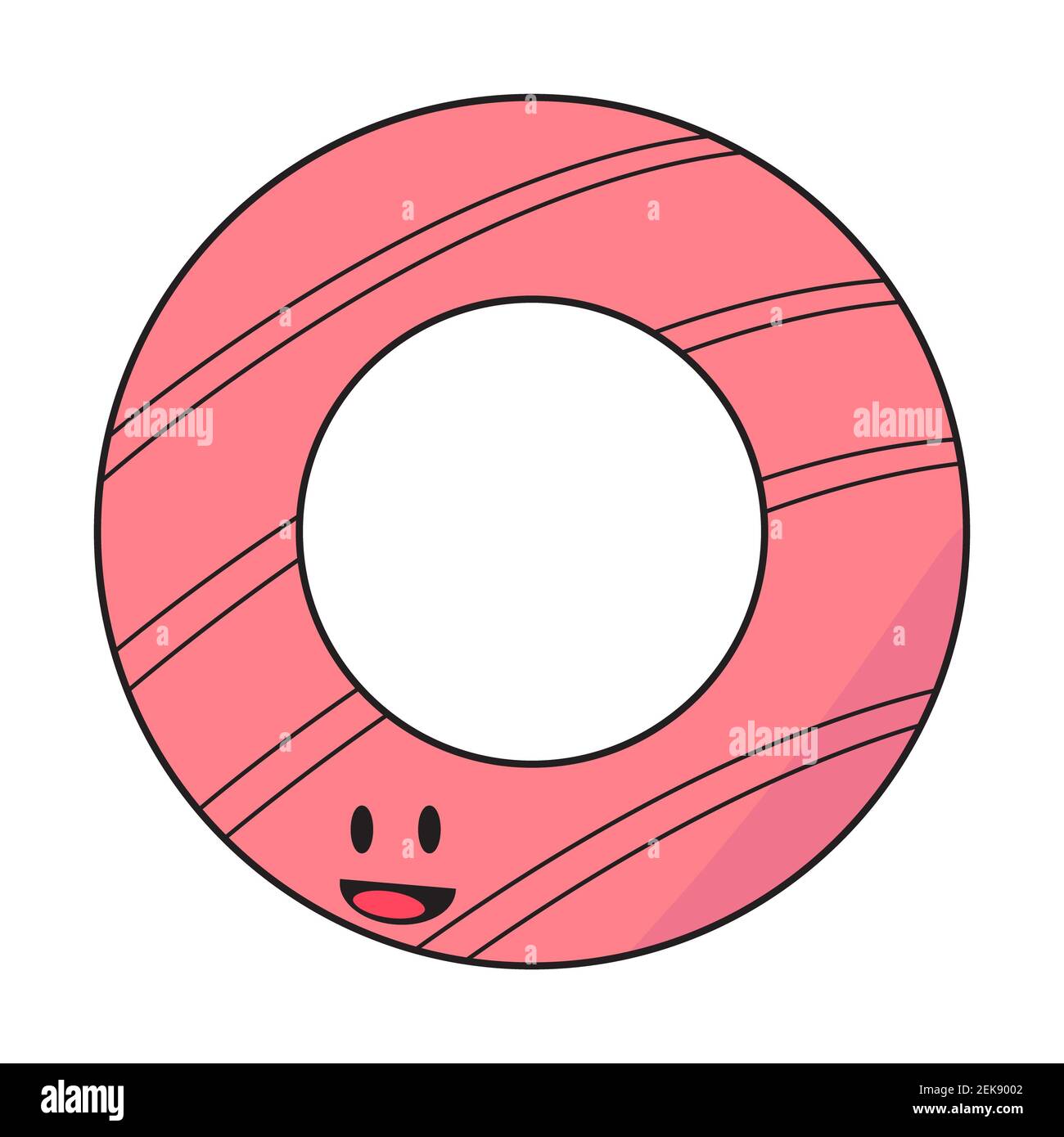 donut icon cartoon on white background vector. Stock Photo