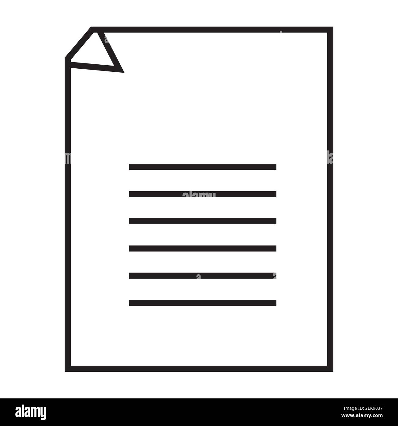 File and document paper icon on white background vector. Stock Photo