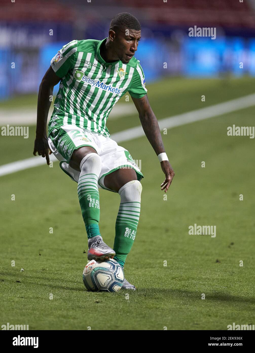 Emerson Royale (Real Betis) controls the ball during La Liga match round 36 between Atletico de Emerson Royale (Real Betis) controls the ball during La Liga match round 36 between Atletico de