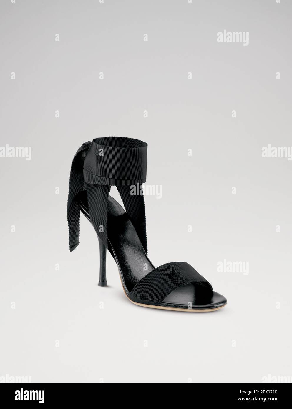 Fashion summer shoes for women close-up studio shoot. Stock Photo
