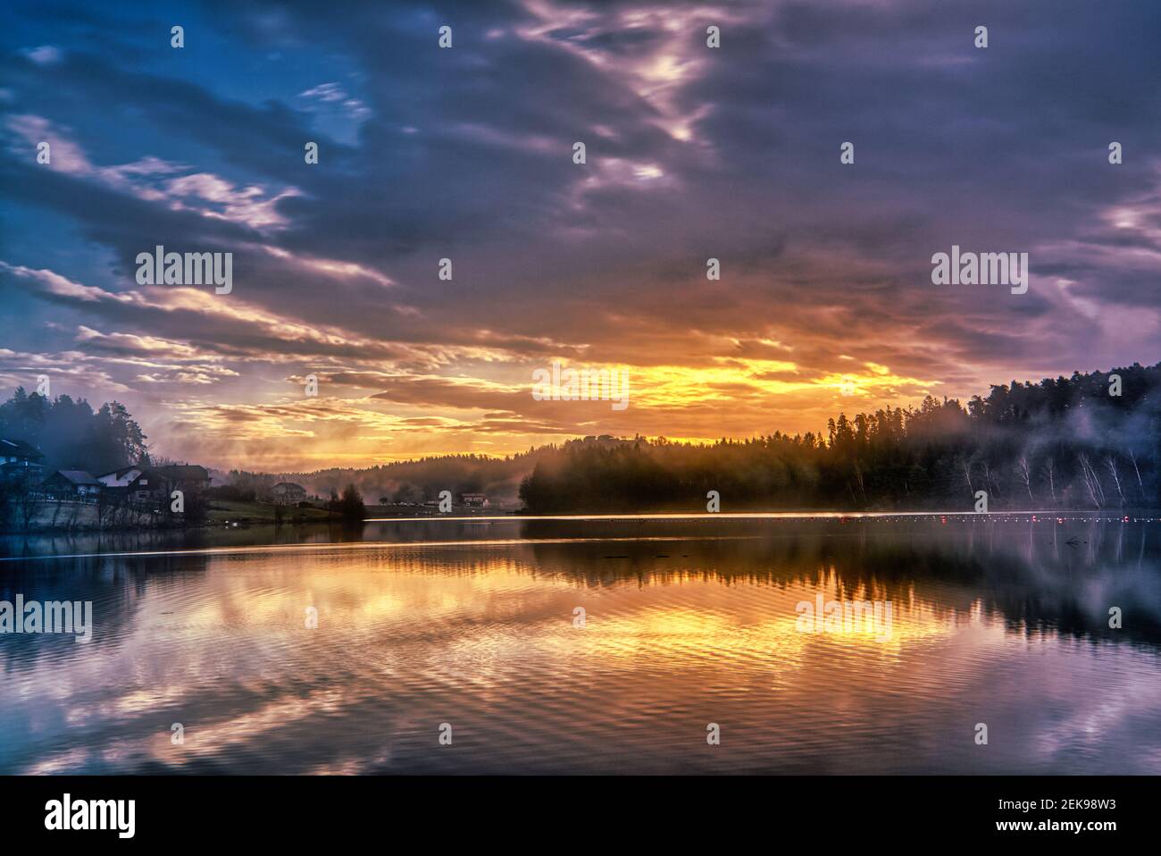 lake at the golden hour Stock Photo - Alamy