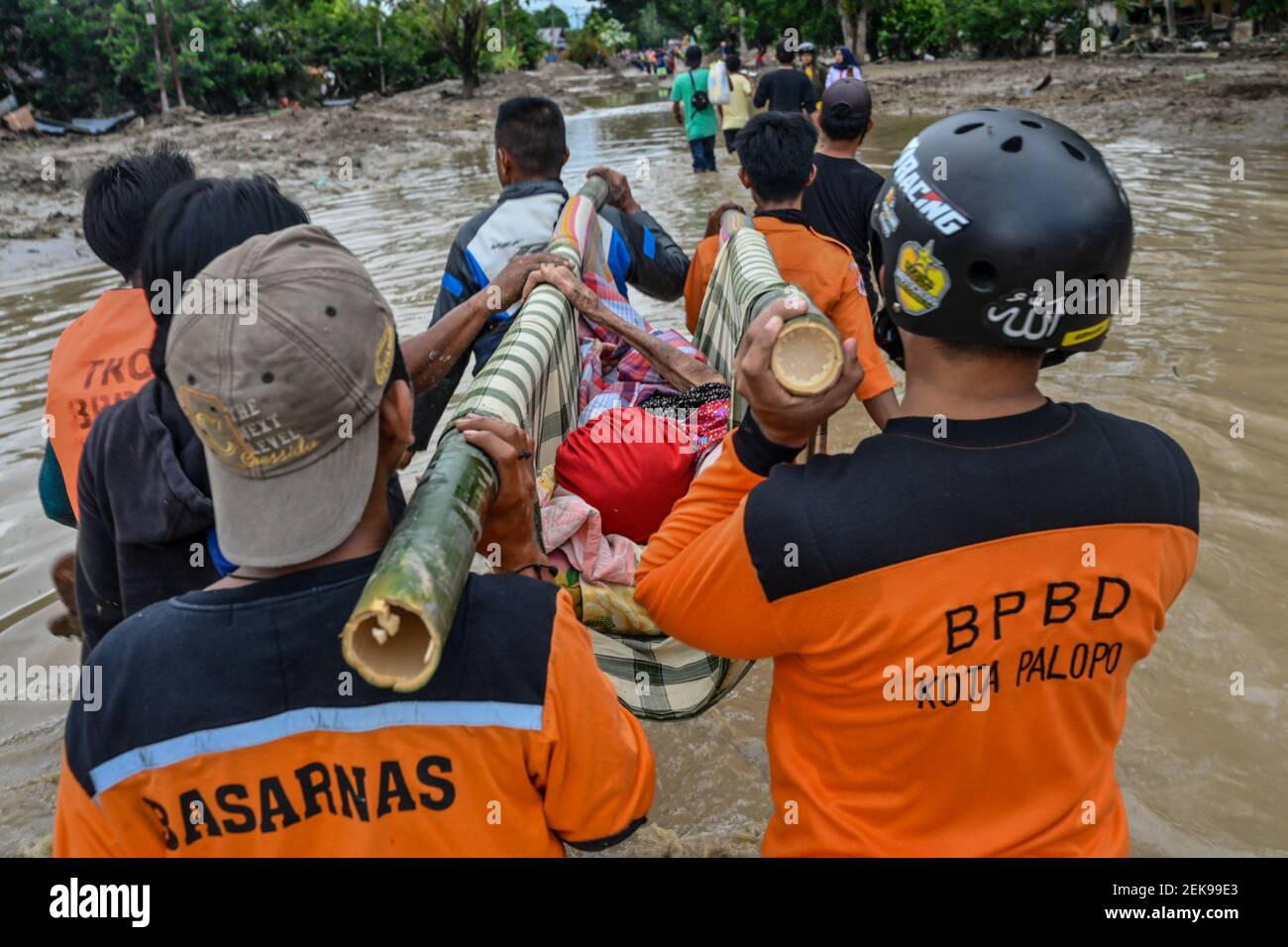 Search And Rescue Team Evacuate Victims Of The Flash Flood From Radda Village In Luwu Utara Districts At Least 15 People Were Killed And Dozens Missing After Flash Floods Left Hundreds Of