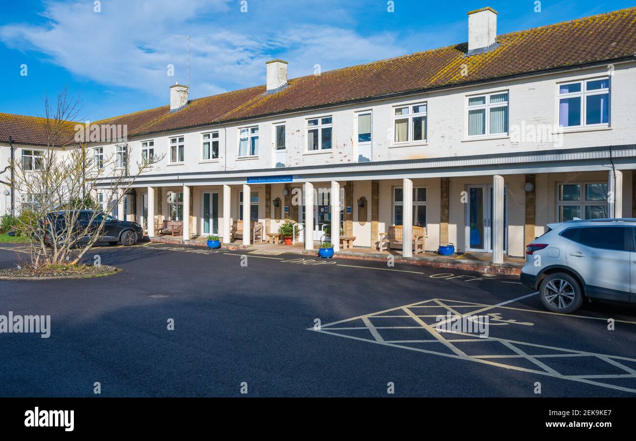 Zachary Merton Community Hospital, an old 2 storey NHS British hospital building first opened in 1937 in Rustington, West Sussex, England, UK. Stock Photo