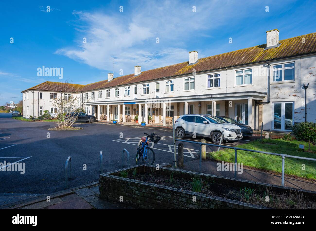 Zachary Merton Community Hospital, an old 2 storey NHS British hospital building first opened in 1937 in Rustington, West Sussex, England, UK. Stock Photo