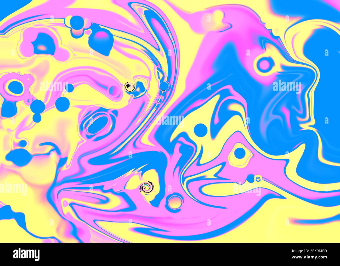 Neon dynamic fluid shapes composition with modern abstract design Stock ...