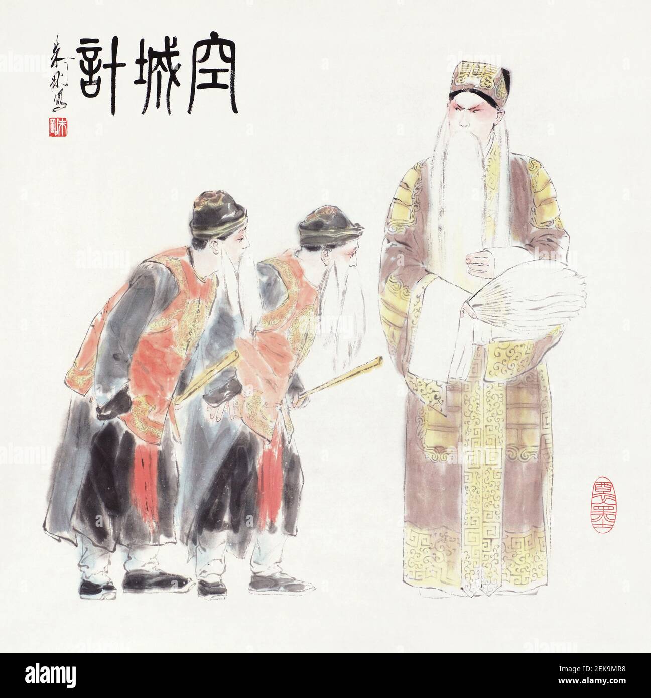 Chinese opera pictures of artist Zhu Gang, a Chinese Asian Modern and Chinese opera pictures of artist Zhu Gang, a Chinese Asian Modern and