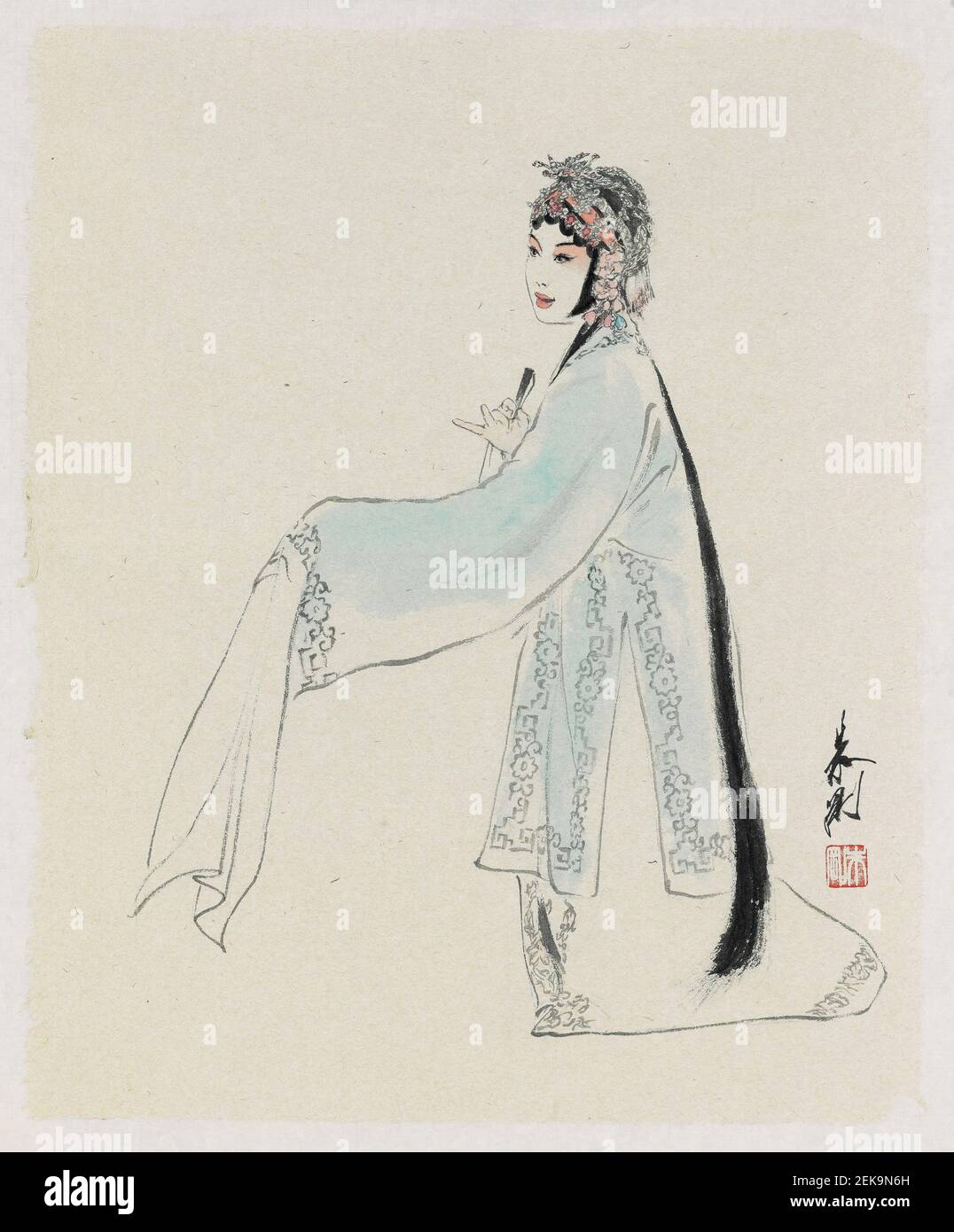 Chinese opera pictures of artist Zhu Gang, a Chinese Asian Modern and