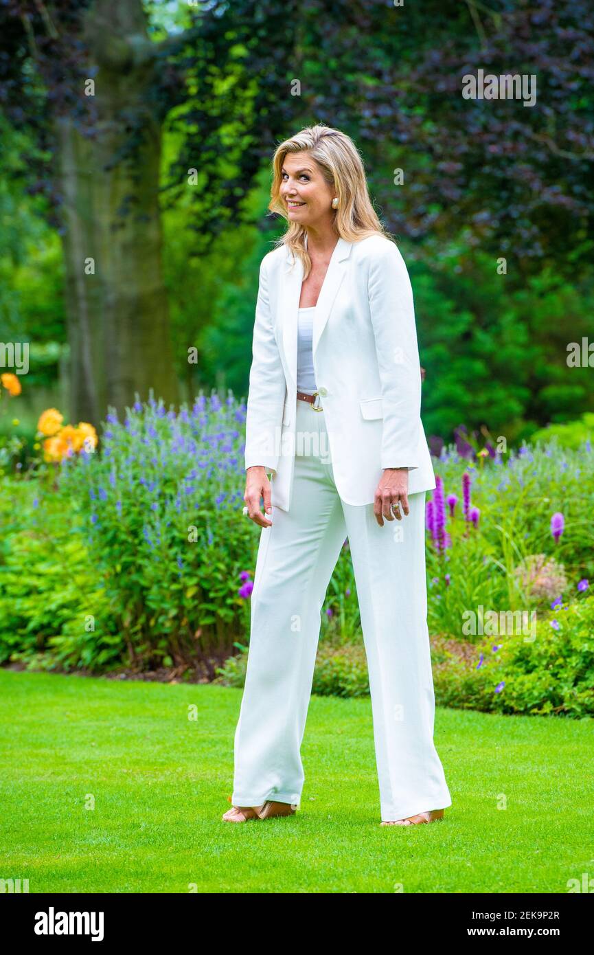 Queen Maxima of the Netherlands during the annual summer photo session ...