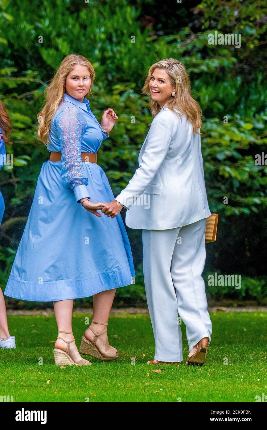 Queen Maxima of the Netherlands and Princess Amalia during the annual ...