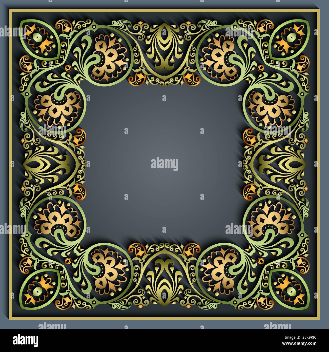 Abstract raster ornamental nature vintage frame Stock Photo - Alamy