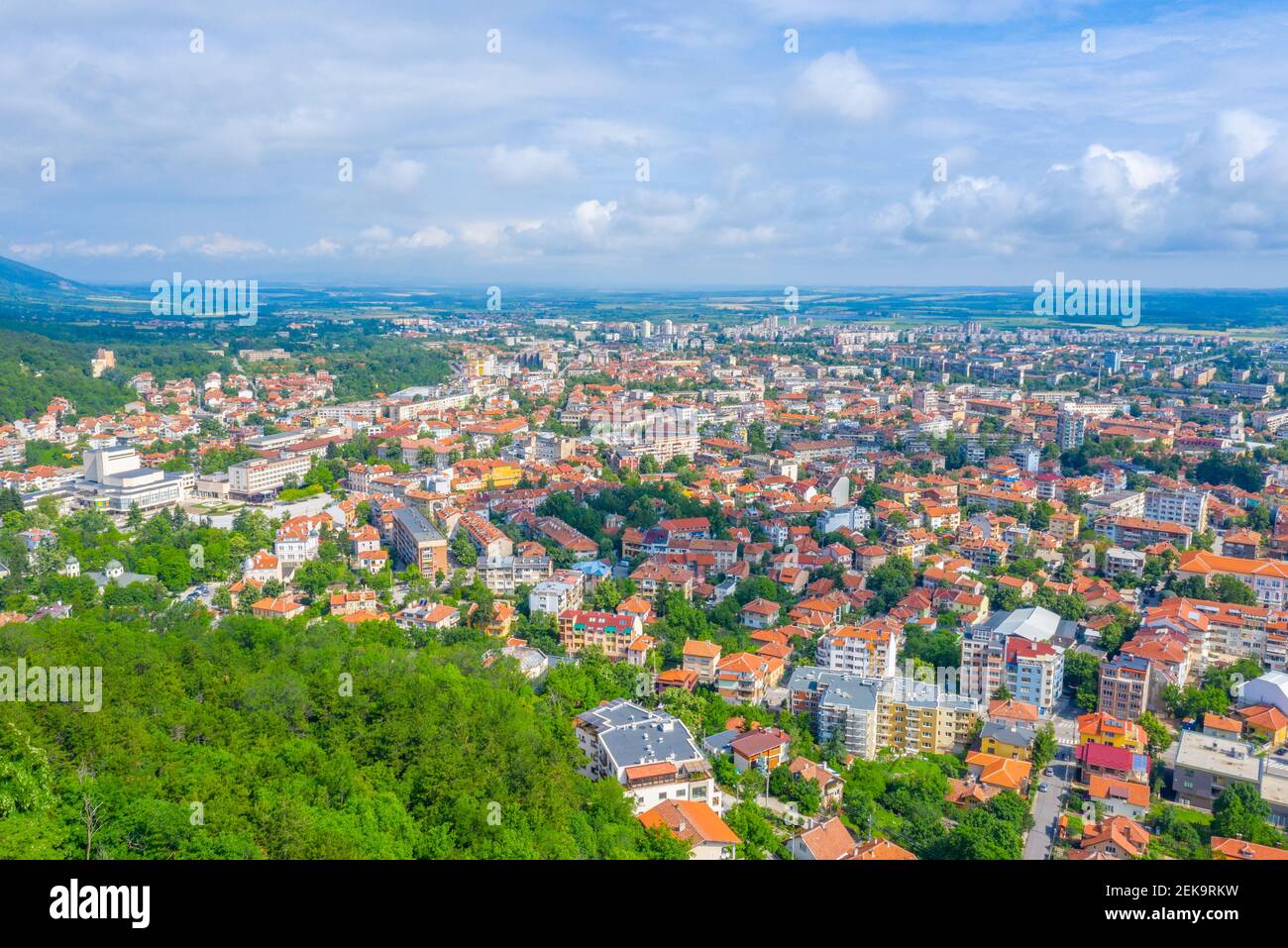 Aerial view of Bulgarian town Vratsa Stock Photo - Alamy