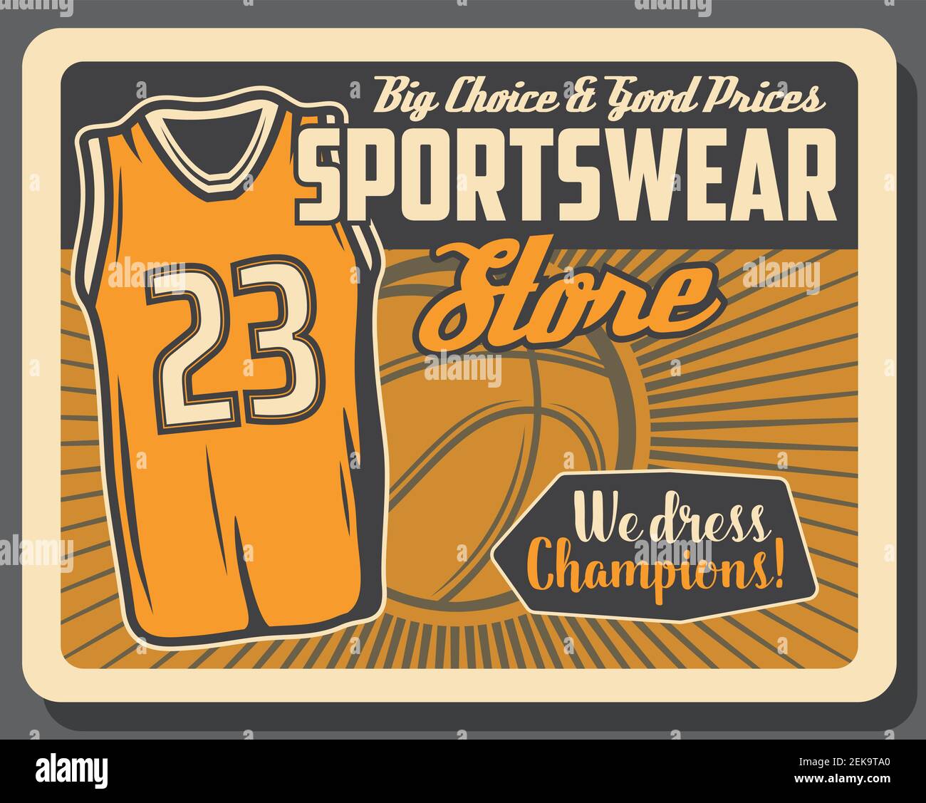 Basketball sportswear store and sport equipment accessories shop. Vector  vintage retro poster with big choice and prices for basketball player shirt  o Stock Vector Image & Art - Alamy