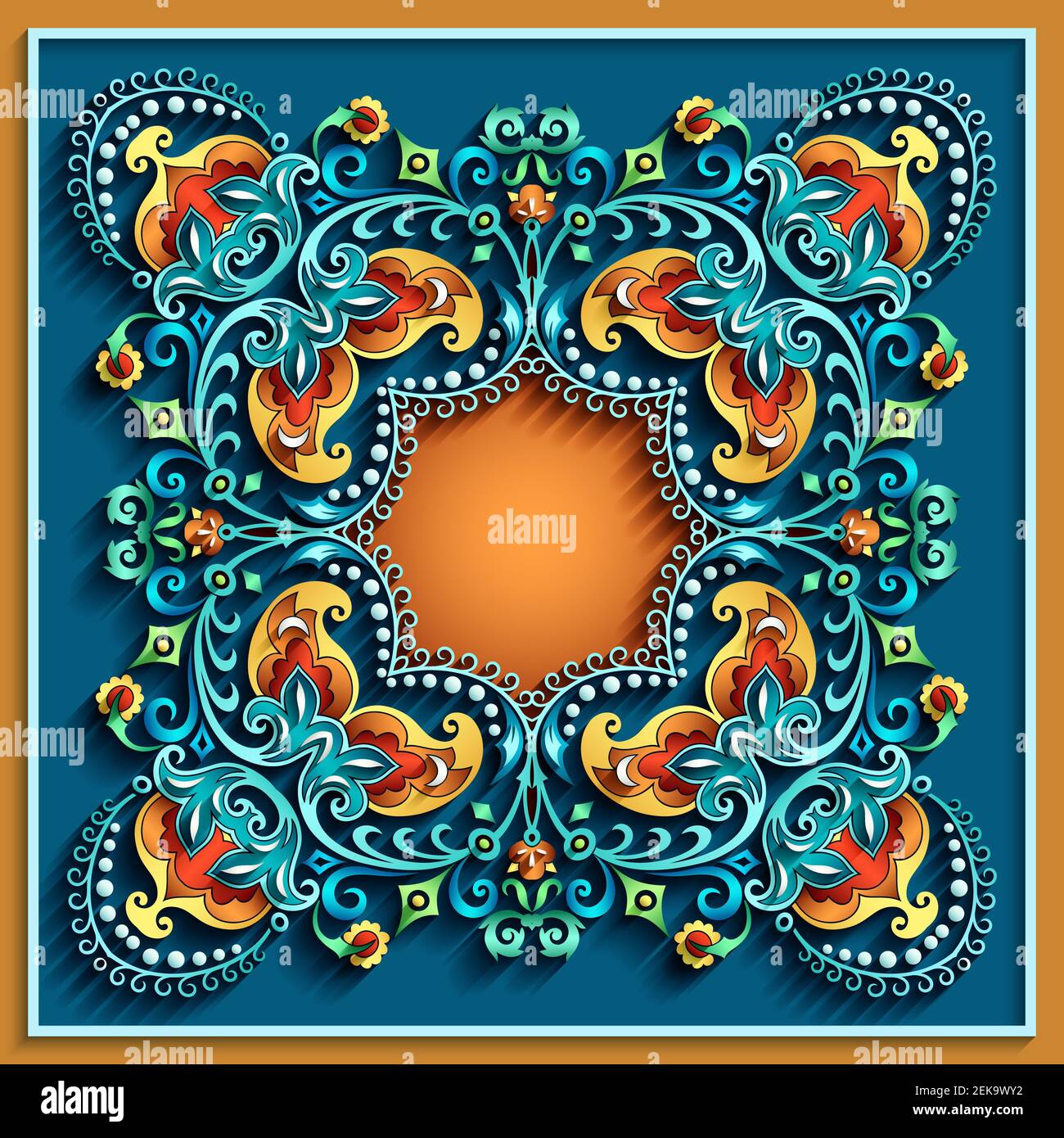 Abstract raster ornamental nature vintage frame Stock Photo - Alamy