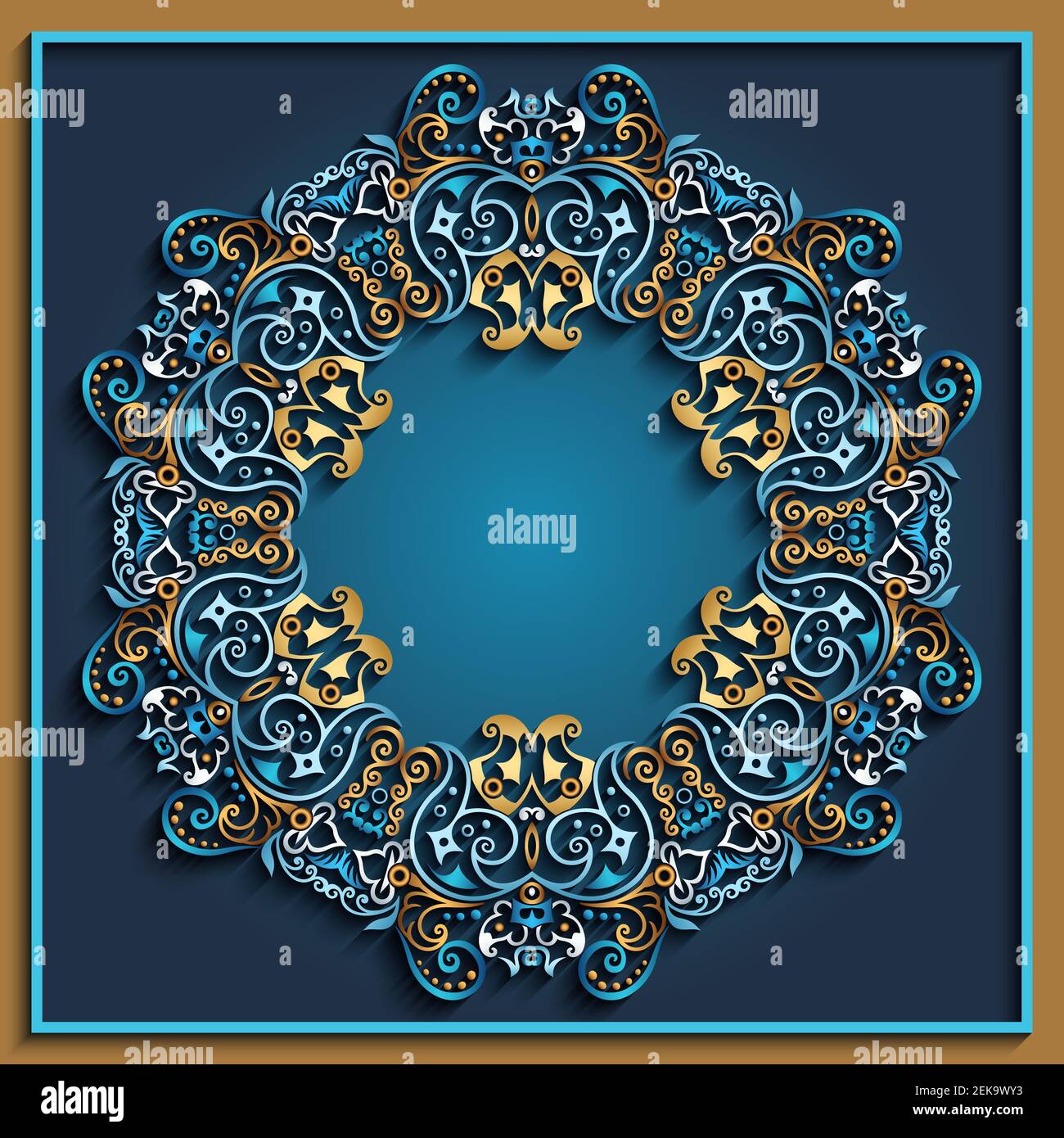 Abstract raster ornamental nature vintage frame Stock Photo - Alamy