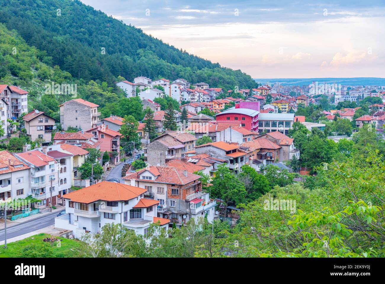 Aerial view of Bulgarian town Vratsa Stock Photo - Alamy