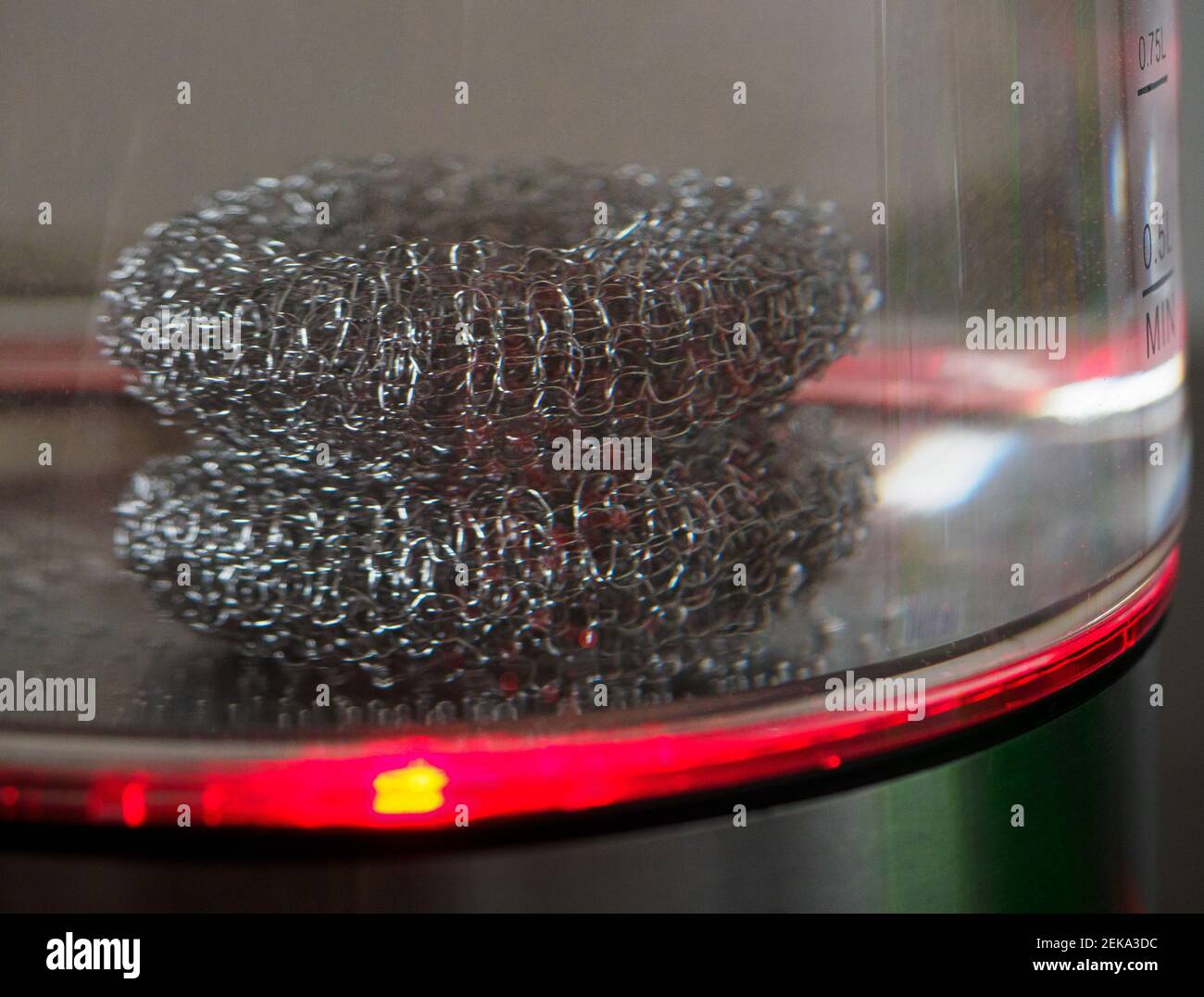 Berlin, Germany. 17th Jan, 2021. An electric kettle made of glass is