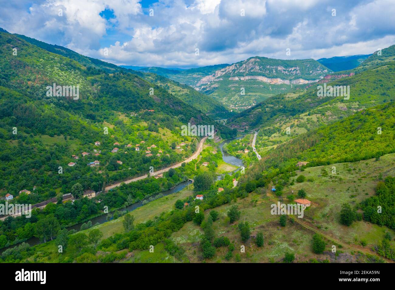 Gorge of Iskar river in Bulgaria Stock Photo