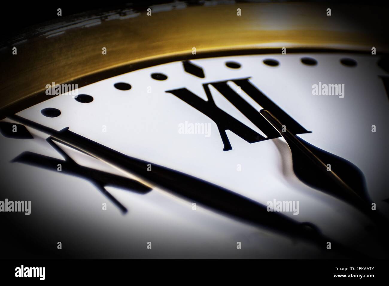 the time in roman numerals Stock Photo