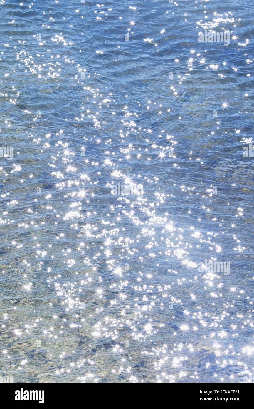 Sun sparkles on water surface, John Pennekamp Coral Reef State Park