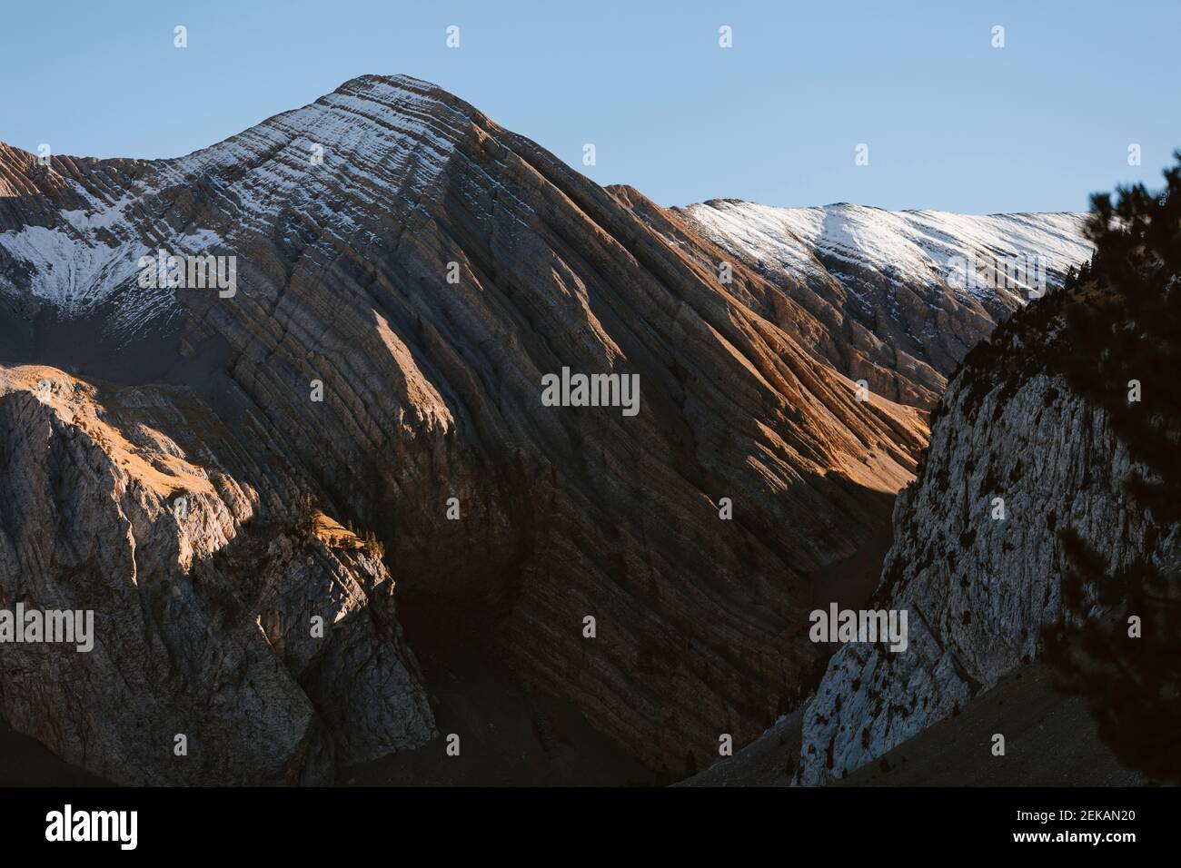 Spain, Huesca, Pyrenees mountain landscape Stock Photo