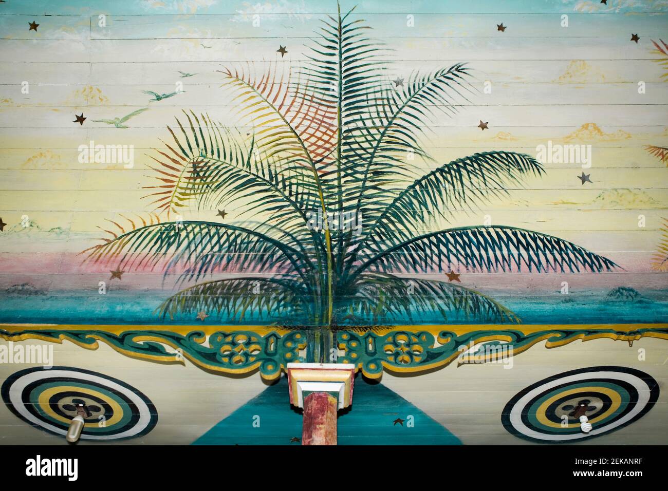 Interiors of a church, St. Benedict Catholic Church, Honaunau, Kona